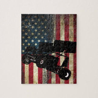 Sprint Car American Flagga Puzzle Pussel