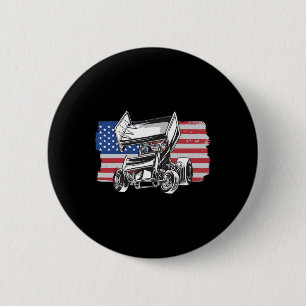 Sprint Car Racing Usa Flagga Knapp