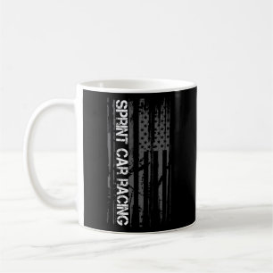 Sprint Car Tävla Patriotic US American Flagga Kaffemugg