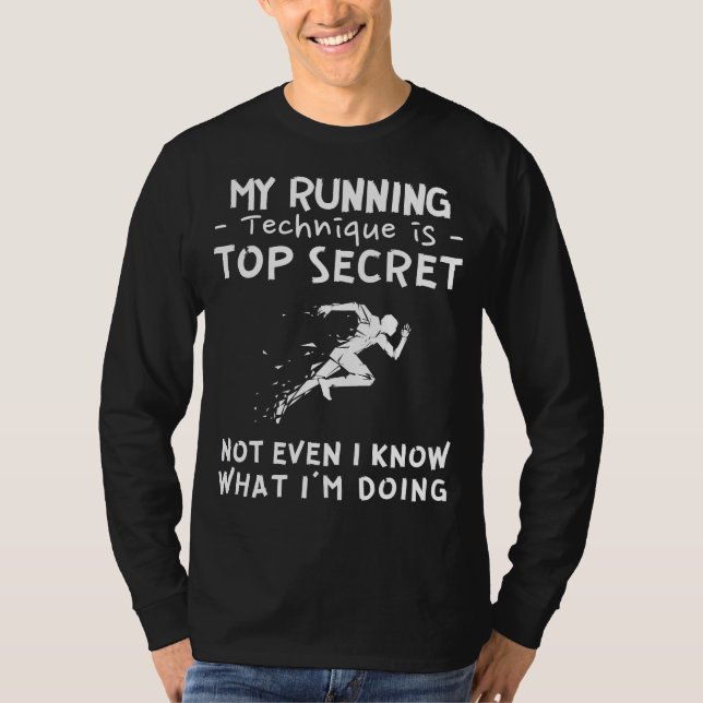 Sprint in i Okänd med My Top Secret Running T Shirt (Framsida)