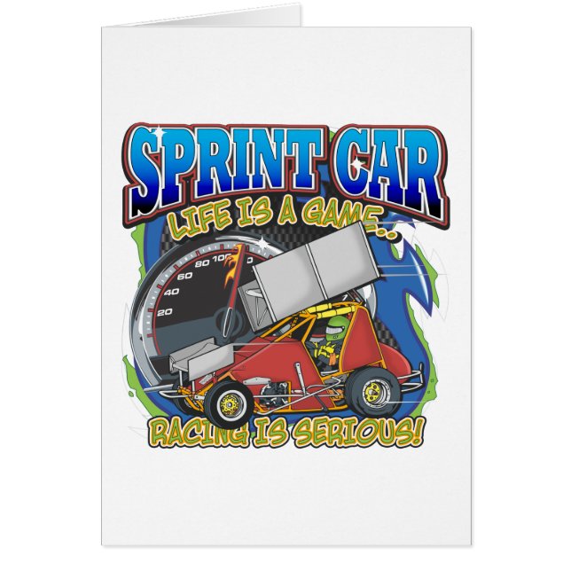 Sprinta billiv hälsningskort (Framsidan)