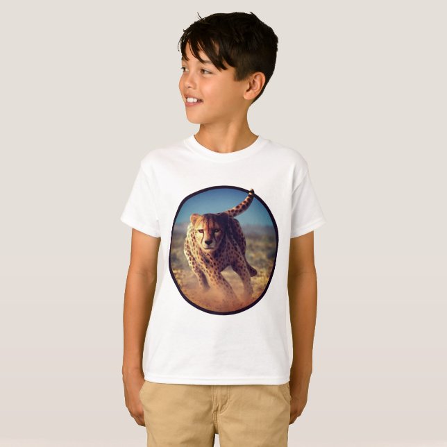 Sprinta Cheetahkonstverk T-shirt (Hel framsida)