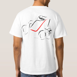 Sprintcar 01 Svart och Röd Bak T Shirt