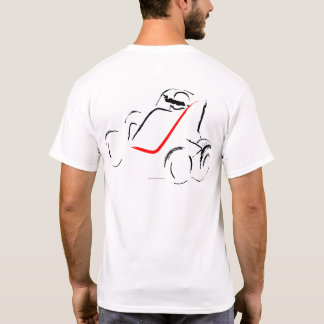 Sprintcar 01 Svart och Röd på Vit Bakgrund T Shirt