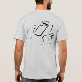 Sprintcar 01 Svart på Askgrå Bakgrund T Shirt