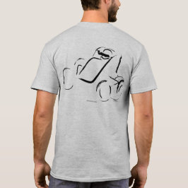 Sprintcar 01 Svart på Grå Bakgrund T Shirt