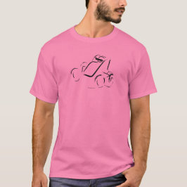 Sprintcar 01 Svart på Rosa Fram T Shirt