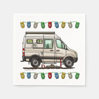 Sprinter Camper Van RV lycklig camper Pappersservett