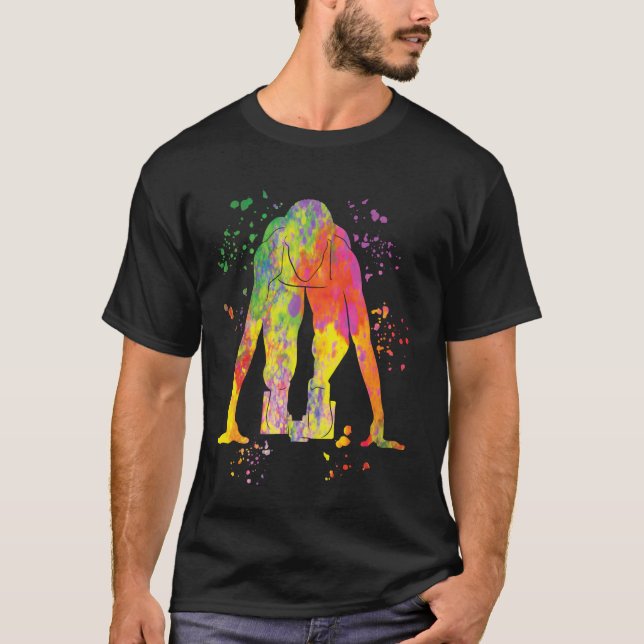 Sprinter Colorsplash Sprintande Barn Sprint T Shirt (Framsida)