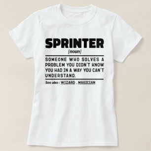 Sprinter Noun Definition Sport Fitness Älskare Coo T Shirt