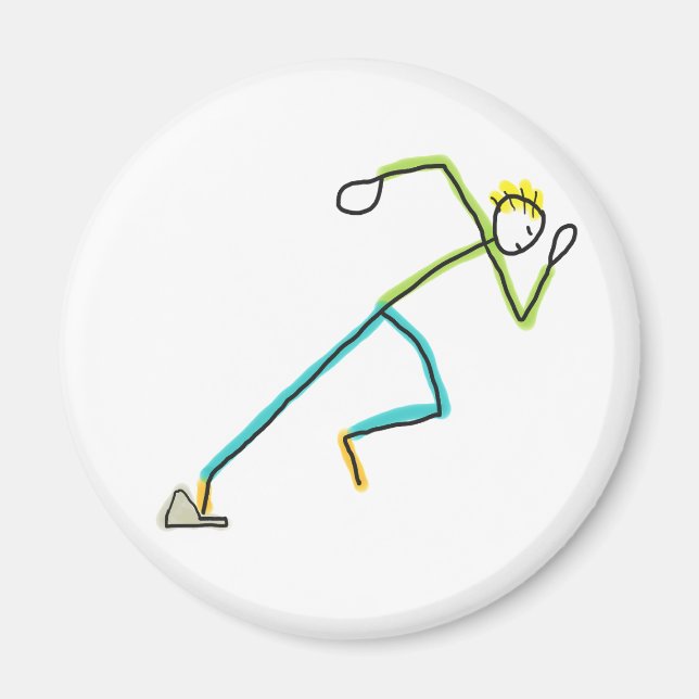 Sprinter Stickman Magnet (Framsidan)