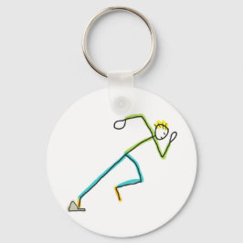 Sprinter Stickman Nyckelring