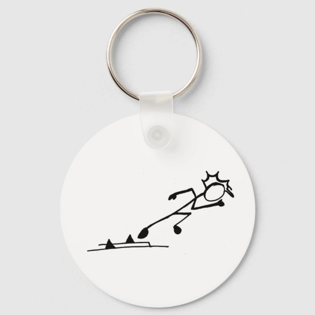 Sprinter Stickman Track och Fält Nyckelring (Framsida)