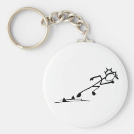 Sprinter Stickman Track och Fält Nyckelring