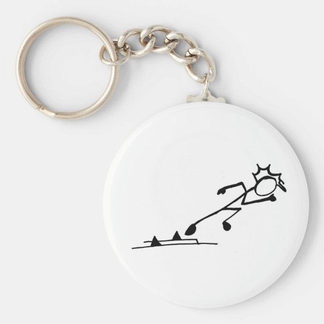Sprinter Stickman Track och Fält Nyckelring (Framsidan)