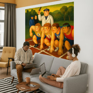 Sprinters - Stor Inrullad Canvas Art Print