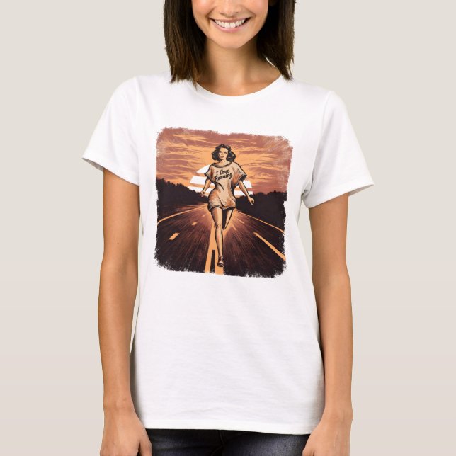 Sprinting Womans Journey T Shirt (Framsida)