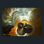 Spririts Poster<br><div class="desc">An orange,  brown,  black,  and white fractal suggesting Halloween spirits and ghosts. Customize by adding your own text.</div>