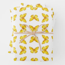 Sprit av resilient AF Gult Butterfly Gift Wrap
