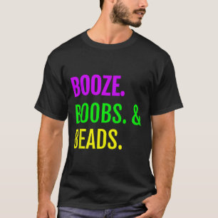 Sprit Breast Pärlor Mardi Gras Design New Orleans  T Shirt