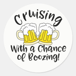 Sprit Cruise Funny Crusing Drinking Party Runt Klistermärke
