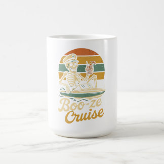 "Sprit Cruise - Funny Skeleton Boat Kapten Kaffemugg