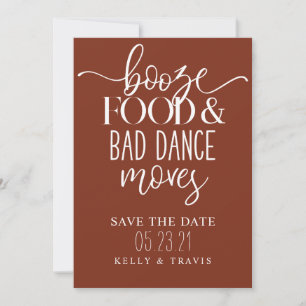 Sprit Food and Bad Dance leder Bröllop Spara Da Datumet