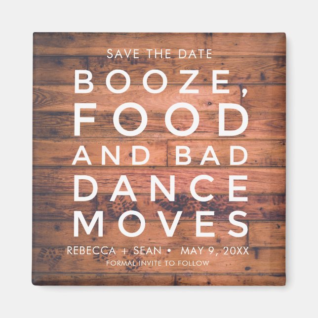 Sprit Food Bad Dance förorsakar Rustic Landsbyggsb Magnet (Framsidan)