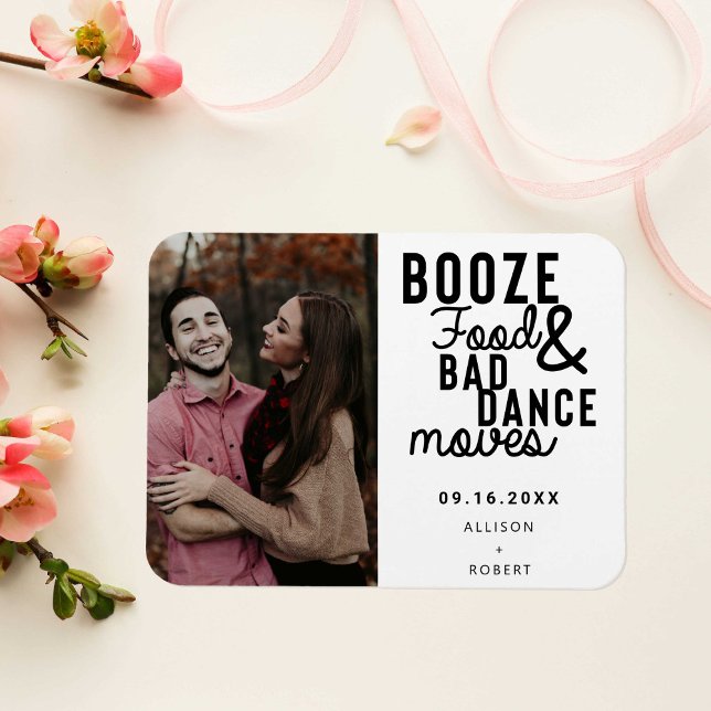 Sprit Food & Bad Dance Moves Funny Date Photo Magnet (Skapare uppladdad)