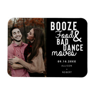 Sprit Food & Bad Dance Moves Funny Date Photo Magnet