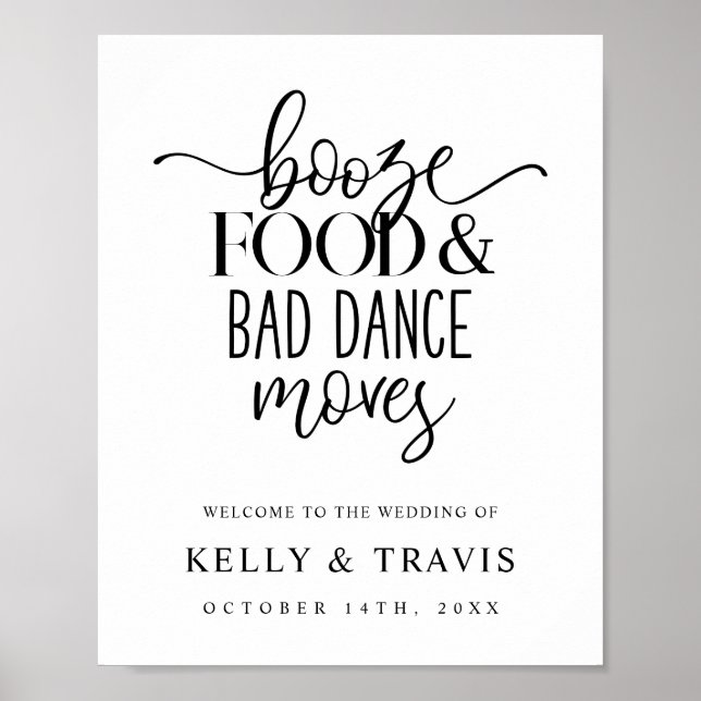 Sprit Food och Bad Dance Moves Bröllop Poster (Framsidan)