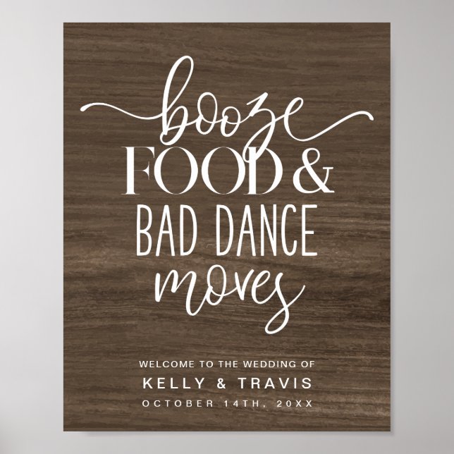 Sprit Food och Bad Dance Moves Bröllop Poster (Framsidan)