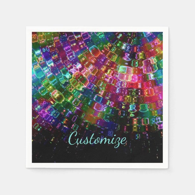 Sprit glasflaska Spiral Napkins 3 Pappersservett (Framsidan)