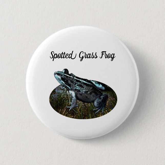 Sprit grus grog, 6 cm rund groda knapp (Framsida)