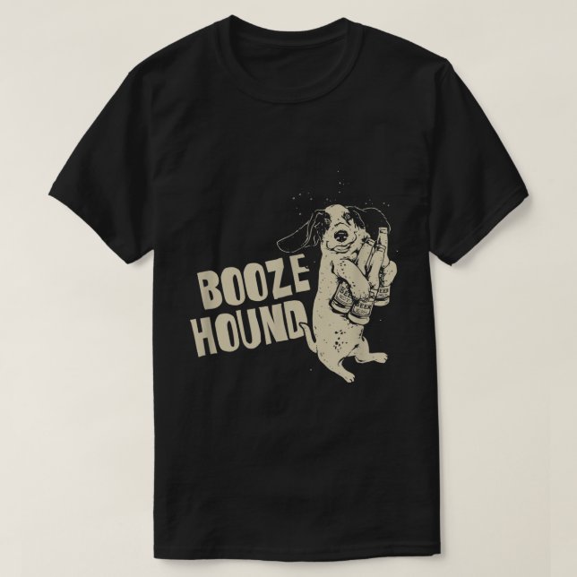 Sprit Hound Beer Älskare nuvarande Drunk Basset Ho T Shirt (Design framsida)