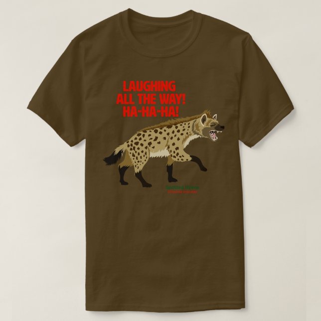 Sprit Hyena Laughing hela vägen T Shirt (Design framsida)
