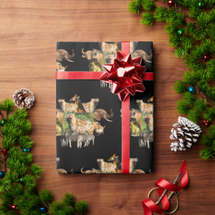 Sprit Hyena-vildlivet ram Wrapping Papper Presentpapper