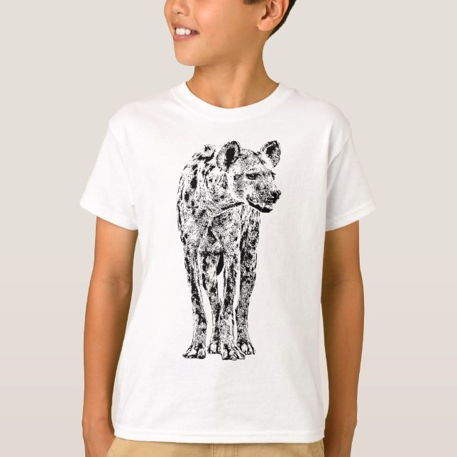 Sprit Hyena Wildlife för Hyena Fläkt T Shirt (Framsida)