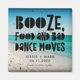 Sprit, mat, fel Dance Moves Beach Spara datum Magnet