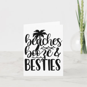 Sprit och Bestie Sommar Vacay Beach Älskare Kort