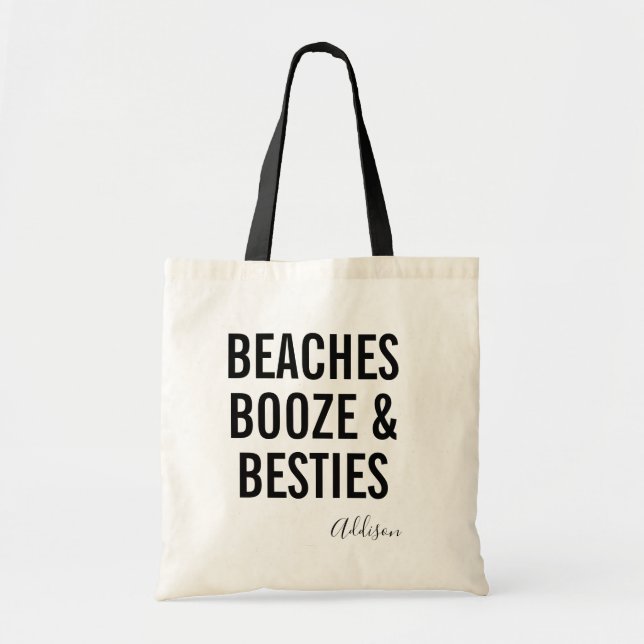 Sprit och Besties | Girls Helg Tote Bag Tygkasse (Framsidan)