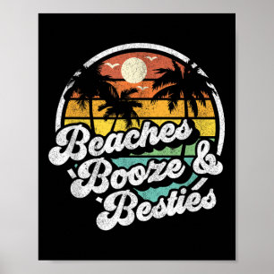 Sprit och Besties vid 70:s strand (Beach Wo) Poster