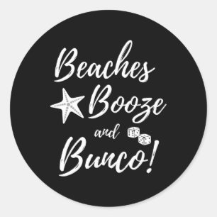 Sprit och Bunco Dice Sommar Runt Klistermärke
