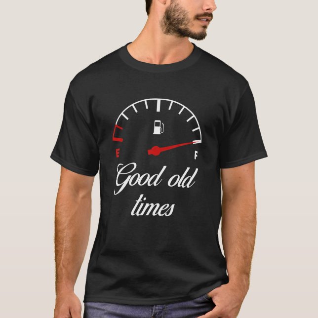 Sprit Pris bränslemätare bensin Station Broke Scre T Shirt (Framsida)
