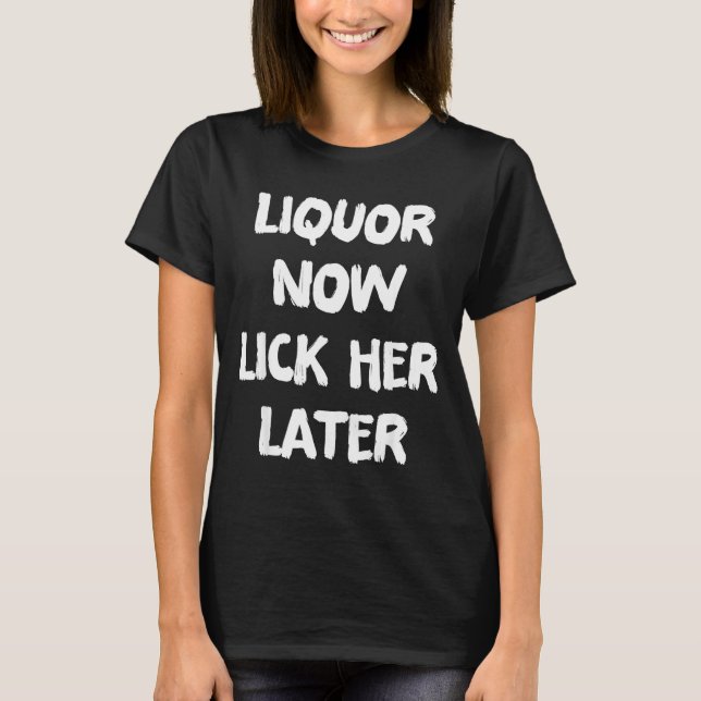 Sprit slicka henne senare kul dricka möhippa  t shirt (Framsida)