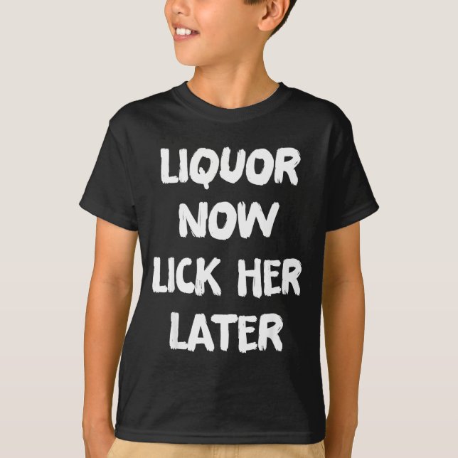 Sprit slicka henne senare kul dricka möhippa  t shirt (Framsida)