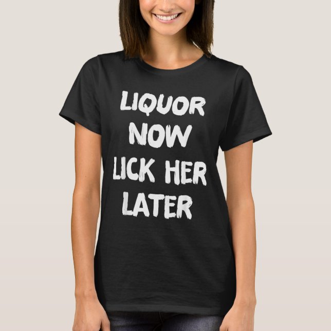 Sprit slicka henne senare kul drickande möhippa t shirt (Framsida)