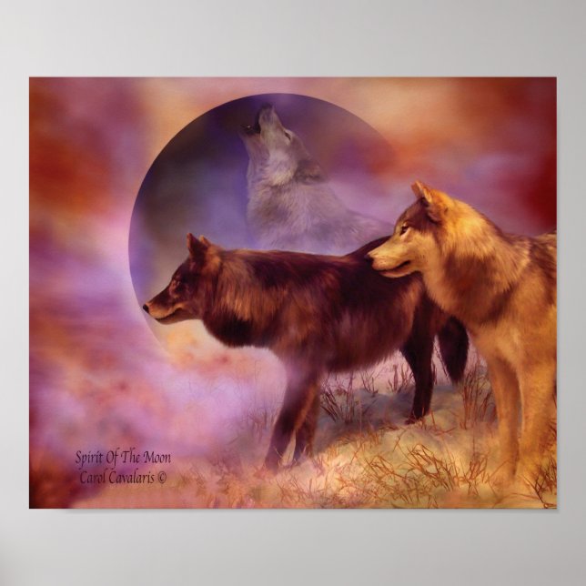 Spritdrycker i Vargen Måne Poster/skriver ut Poster (Framsidan)