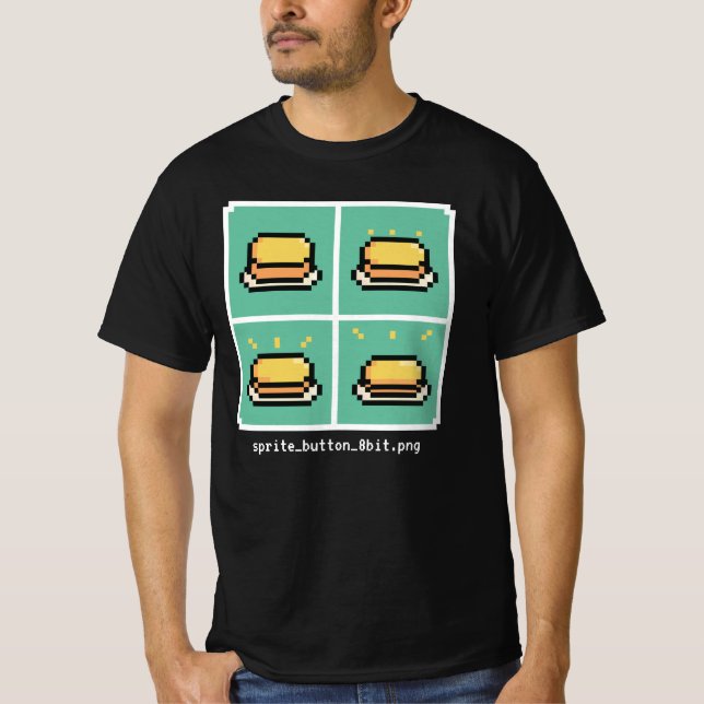 sprite_knapp_8bit.png T-Shirt (Framsida)