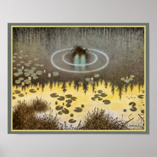 Sprite Vatten av Theodor Severin Kittelsen Poster